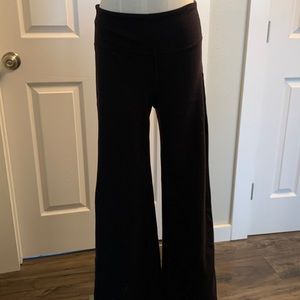 Athleta black wide leg yoga pants